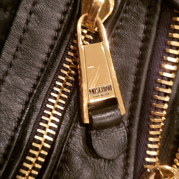 SOLD Moschino Biker Jacket Leather Backpack - Picture 3 of 7